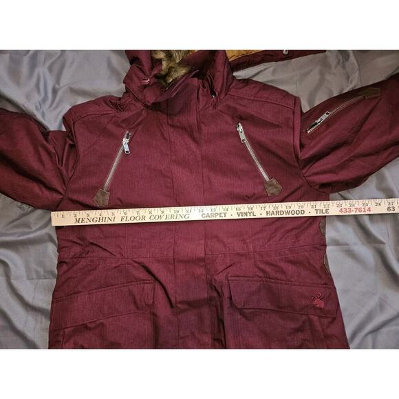 NWT Legendary Whitetails Women's Anchorage Parka Winter Coat Hooded Burgandy Lg - Picture 11 of 15